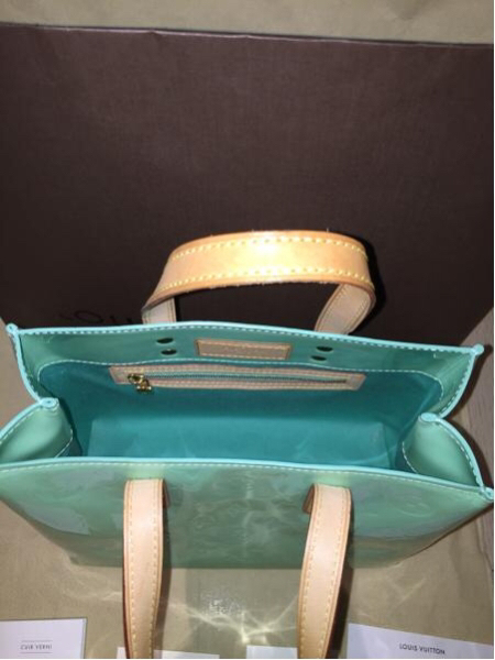LOUIS VUITTON リード ハンドバッグ ヴェルニ グリーン 中古