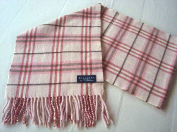 BURBERRY(バーバリー）◇100％カシミヤ チェック柄マフラー ☆BURBERRY