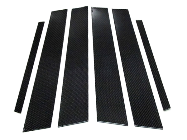 BMW F30ブラックカーボンピラーパネル 6pcs
