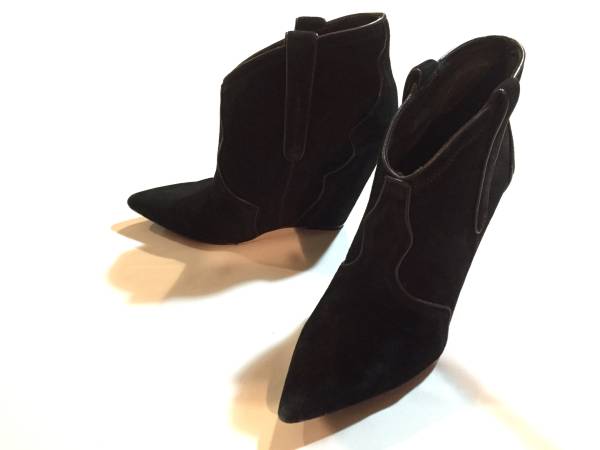 ASH アッシュ スエード ウェッジソール ウエスタン ブーツ 39