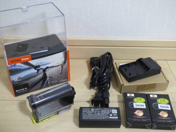 ほぼ未使用 HDR-AS30V アクションカム 予備バッテリー充電器付き