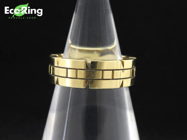 1円 カルティエ K18YG タンクフランセーズ リング ♯51 HI032