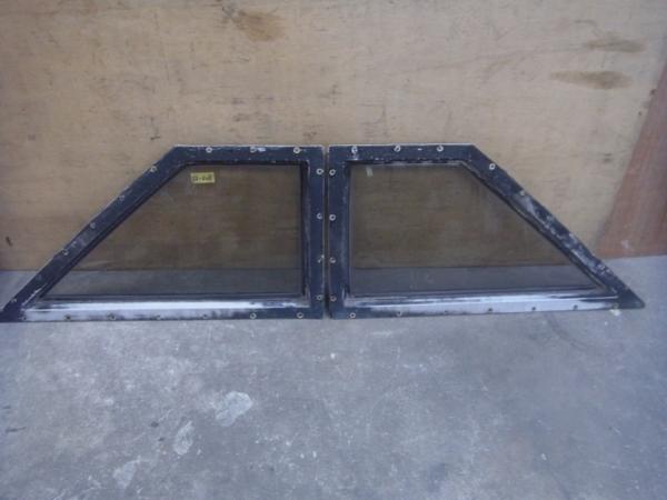 12-503 船舶用アルミサッシ 固定窓 左右舷セット 中古品