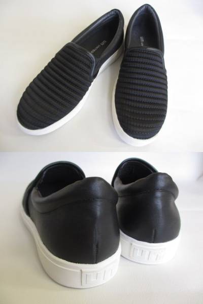 2826◆UNITED NUDE ユナイテッドヌード スリッポン 黒白36新古品