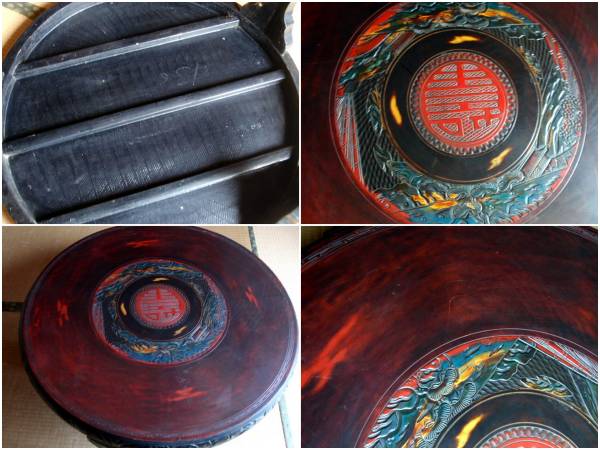 ★アンティーク★　中国 中華テーブル　座卓 　円卓　彫刻