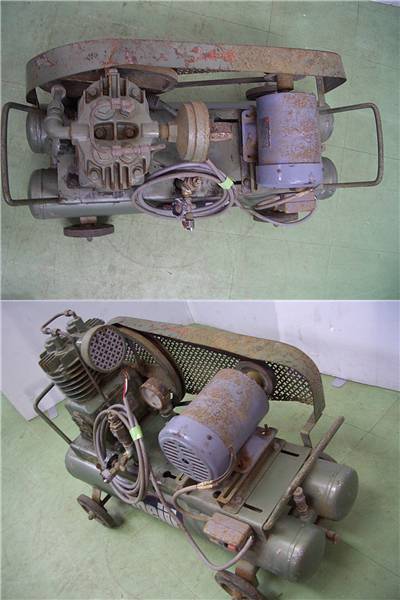 明治 MEIJI エアーコンプレッサー NM-220 0.5馬力 200V 動作品 明治 MEIJI エアーコンプレッサー NM-220 0.5馬力 200V 動作品