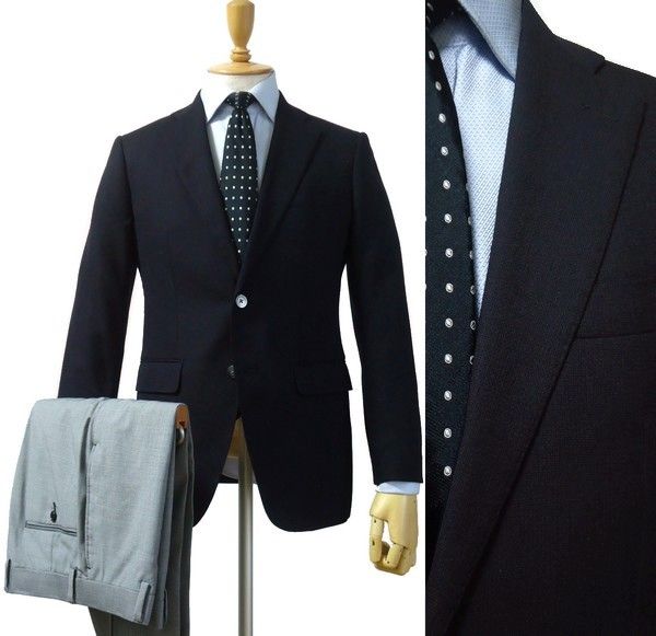 [スーツカンパニー] 170-6D 良質ホップサックジャケット 黒