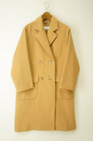 L7929イタリア製*マックスマーラ*総キャメル/オーバーコート