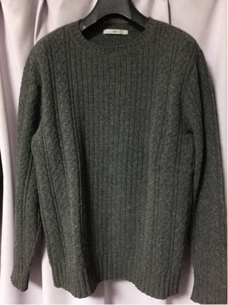 KURO クロ ケーブルニット チャコール Size1（M）デニム 美品