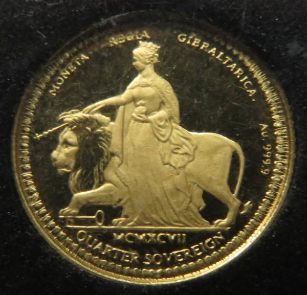 ジブラルタル 1997年 ウナとライオン クォーターソブリン 金貨 【公式