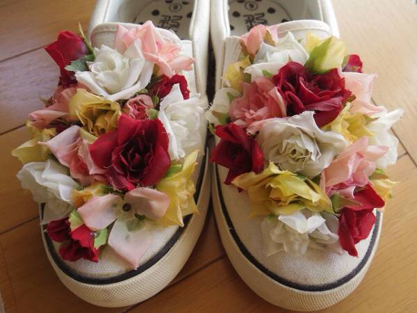 お値下げ！完売品*あちゃちゅむ＊お花スリッポン ムチャチャ 靴