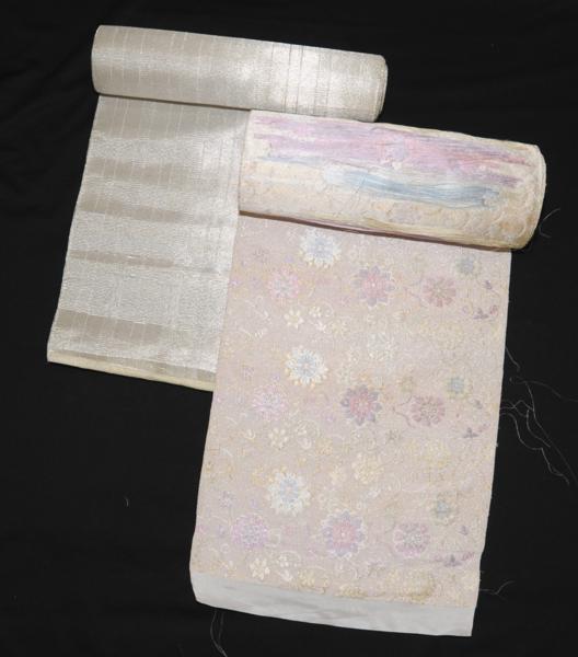 京都きものセンター◆在庫処分 袋帯反物(裏地付 2反分)◆jj7672e