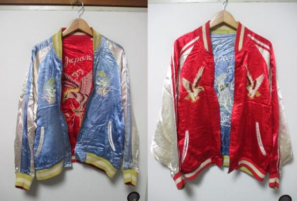 HOUSTONヒューストン正規品スカジャンリバーシブル刺繍デザインL