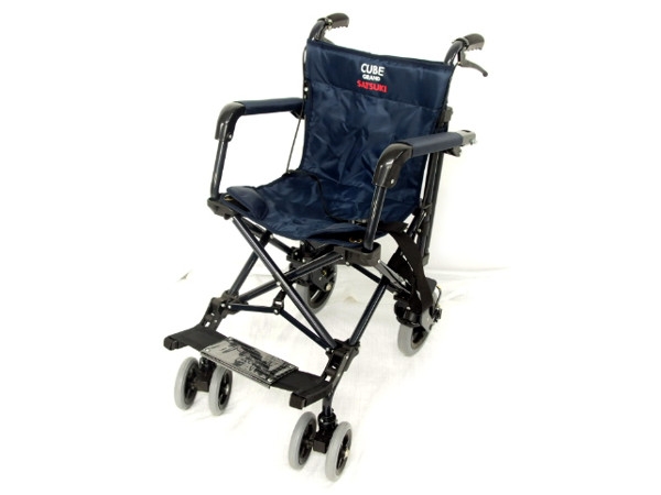 CUBE 598 簡易型 折りたたみ 車椅子 介護 看護 用品Y1654595 車椅子
