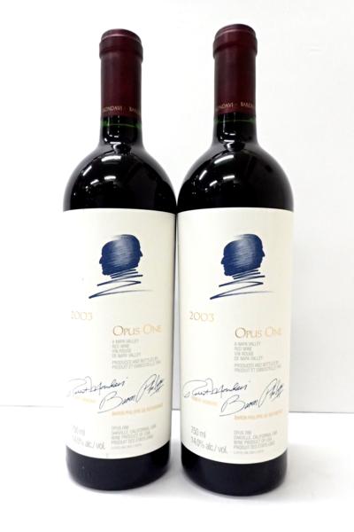 未開栓☆OPUS ONE オーパスワン 2003 2本セット 750ml ワイン 食品