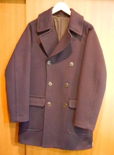 亀二)COMORI/14AW/メルトンコート/サイズ2/ネイビー
