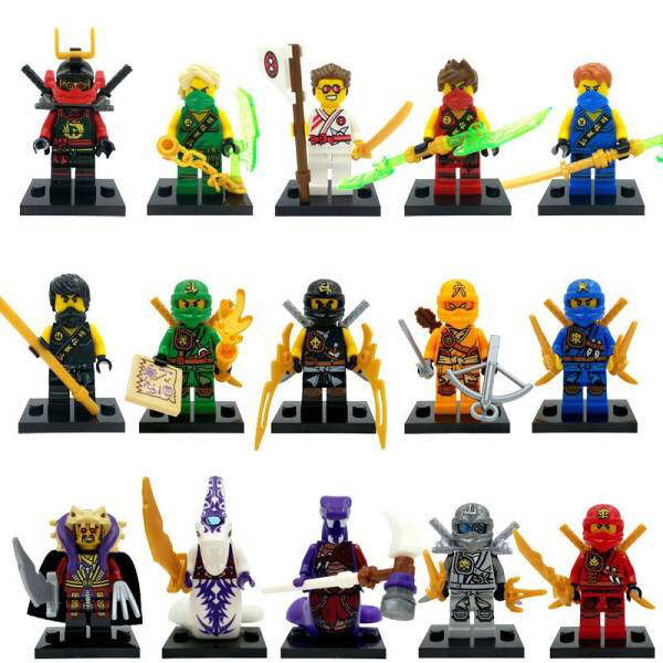 ■LEGO　レゴ風 ニンジャゴー ミニフィグ　１５体セット■