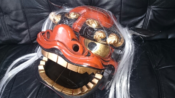 工芸品 獅子舞 獅子頭 宇津 木彫り