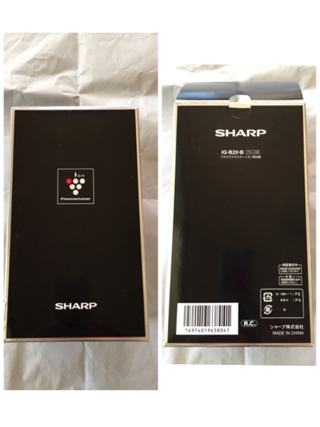 SHARP プラズマクラスターイオン発生機 ブラックIG-B20-B