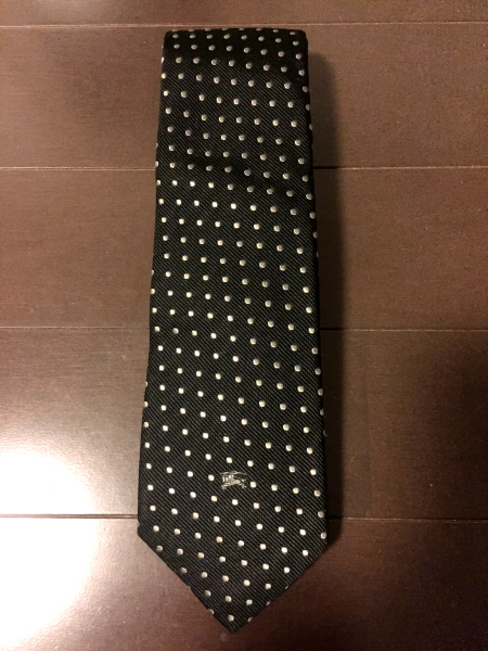 BURBERRY BLACK LABEL バーバリー ネクタイ シルク ブラック BURBERRY