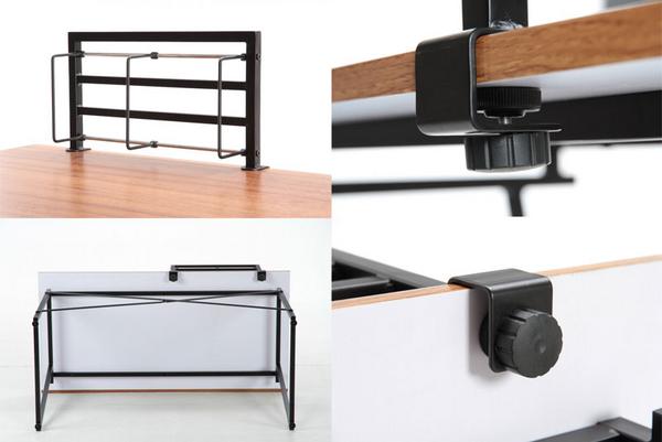 【送料無料】パソコンデスク本立付*書斎事務学習机*120*茶*94897