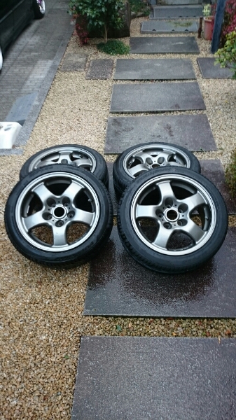 16インチ不明ホイール4本set タイヤ付 JZX100系 等 114.3 5穴