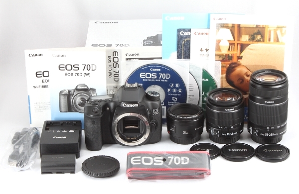 ☆極上品☆ キヤノン CANON EOS 70D 手ブレ補正 トリプルレンズ xajgnx