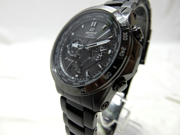 美品 CASIO EDIFICE EQW-T1010 腕時計 ソーラー クロノS1670645