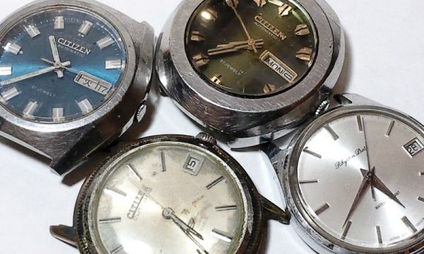【V02】CITIZEN◇CUTLASS等◇♂機械式◇ジャンク品4本まとめて