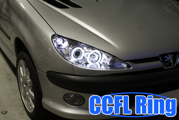 ⇒プジョー206 CCFLイカリング付プロジェクターヘッドライト