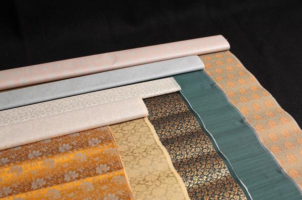 k71 【閉店感謝祭】金襴緞子反物まとめて5本掛軸材料素材法衣