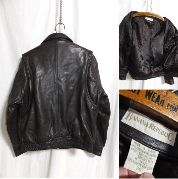 BANANA REPUBLIC☆レザージャケット☆A2タイプ☆本革☆36☆A6☆ は