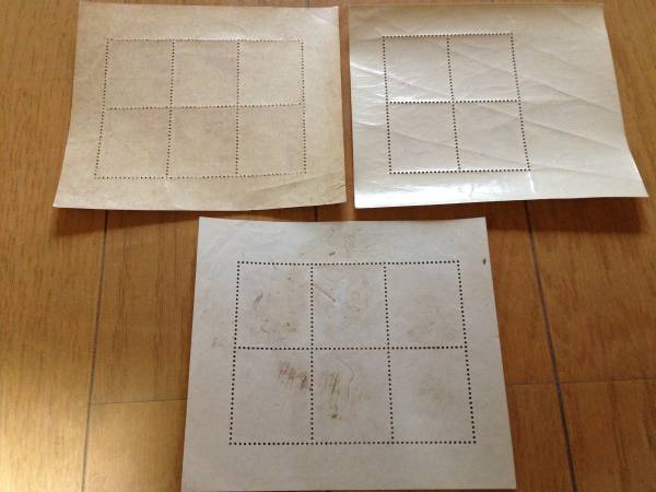 0703Y49 年賀切手シート 昭和26年 27年 28年 日本切手 お年玉郵便切手 昭和
