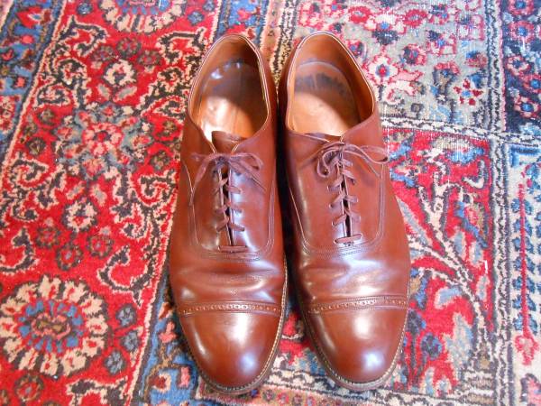 美品 素晴らしい作り 米国 ビンテージ靴 40年代 約27cm