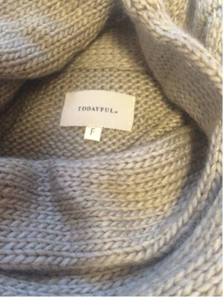 未使用 todayful タートルニットワンピース ベージュ