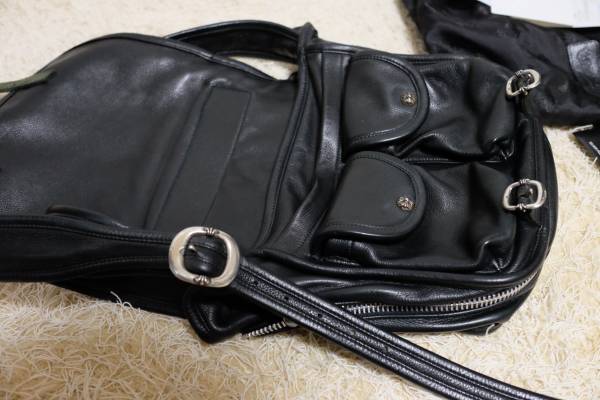 CHROME HEARTS ソフトレザーショルダーバッグ レアサイズS 本物 Chrome