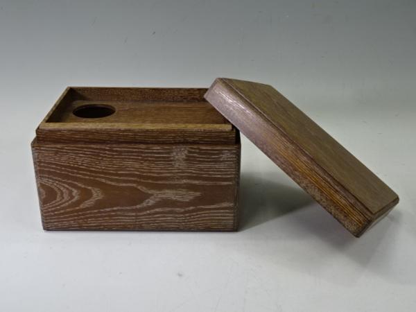 ▲茶道具　茶器【桑木地　茶箱】美品です。21x14　H13cm