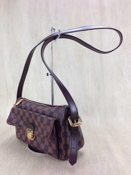 LOUIS VUITTON◇ラヴェッロGM・ダミエ/BRW/レザー/角スレ有