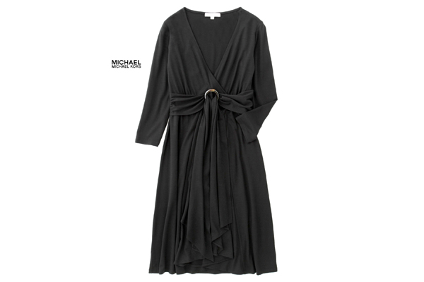 美品★マイケルコース★洗練！デザインワンピース黒N228