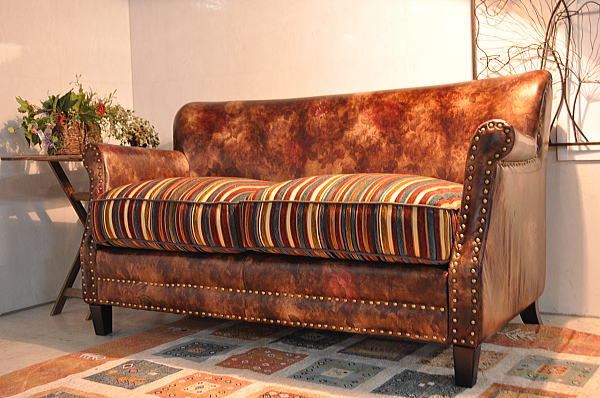 FC24R33*北欧アンティーク調羽毛2Pソファー1円アウトレット家具