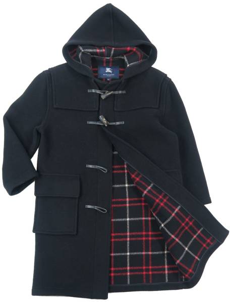 英国製正規★バーバリー　裏チェックダッフルコートXS(Lくらい)