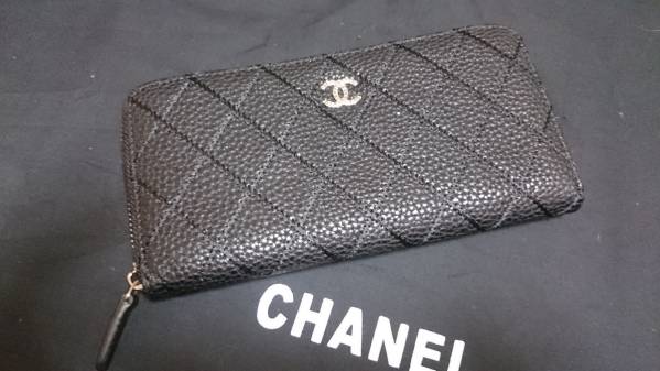 CHANELシャネル キャビアスキン ノベルティ 長財布 新品 CHANEL 【公式
