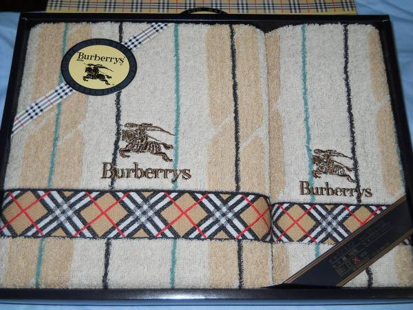 【バーバリー】　バスタオル＆フェイスタオル　◆
