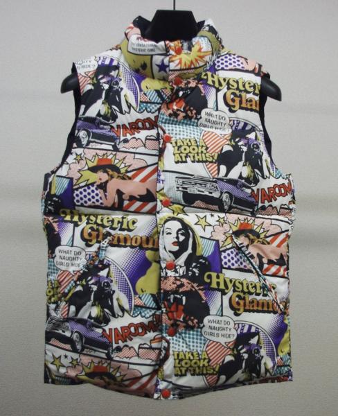 ヒステリックグラマープリマロフトダウン リバーシブルベスト黒S