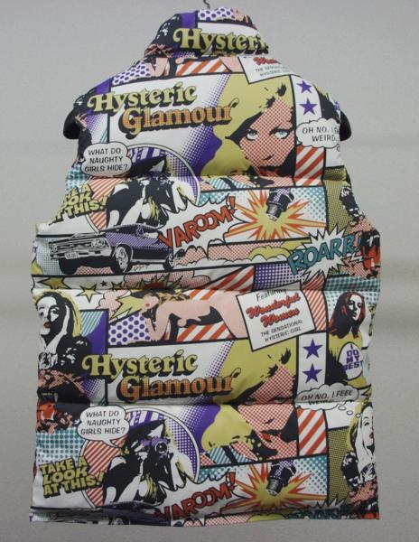 ヒステリックグラマープリマロフトダウン リバーシブルベスト黒S