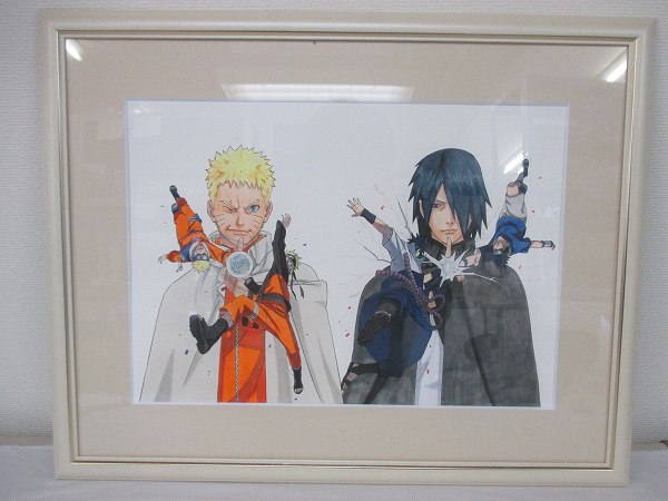 岸本斉史NARUTO展限定 高級複製原画ナルト&サスケ/グッズ[梱1.0] otk