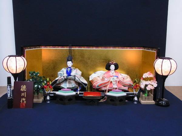 ☆徳川作 親王飾り☆雛人形/節句/雪洞点灯/日本人形 季節、年中行事