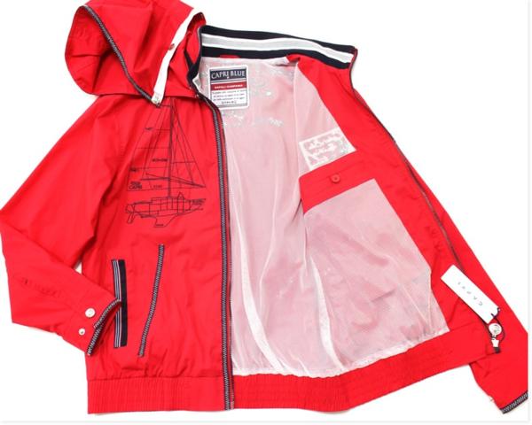 CAPRI【伊】15SS赤レッド ヨット刺繍フードブルゾンg295*s48新品