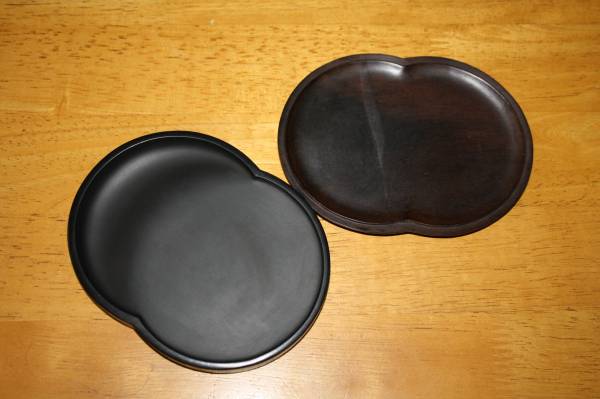 硯　雨畑硯　木蓋付　未使用品