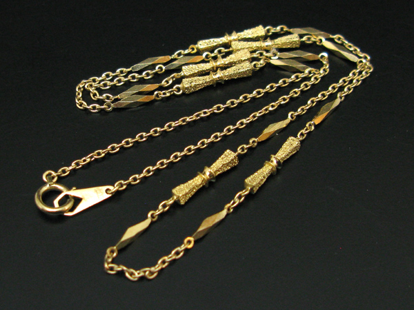 ★K18 デザイン チェーン ネックレス 6.4g★